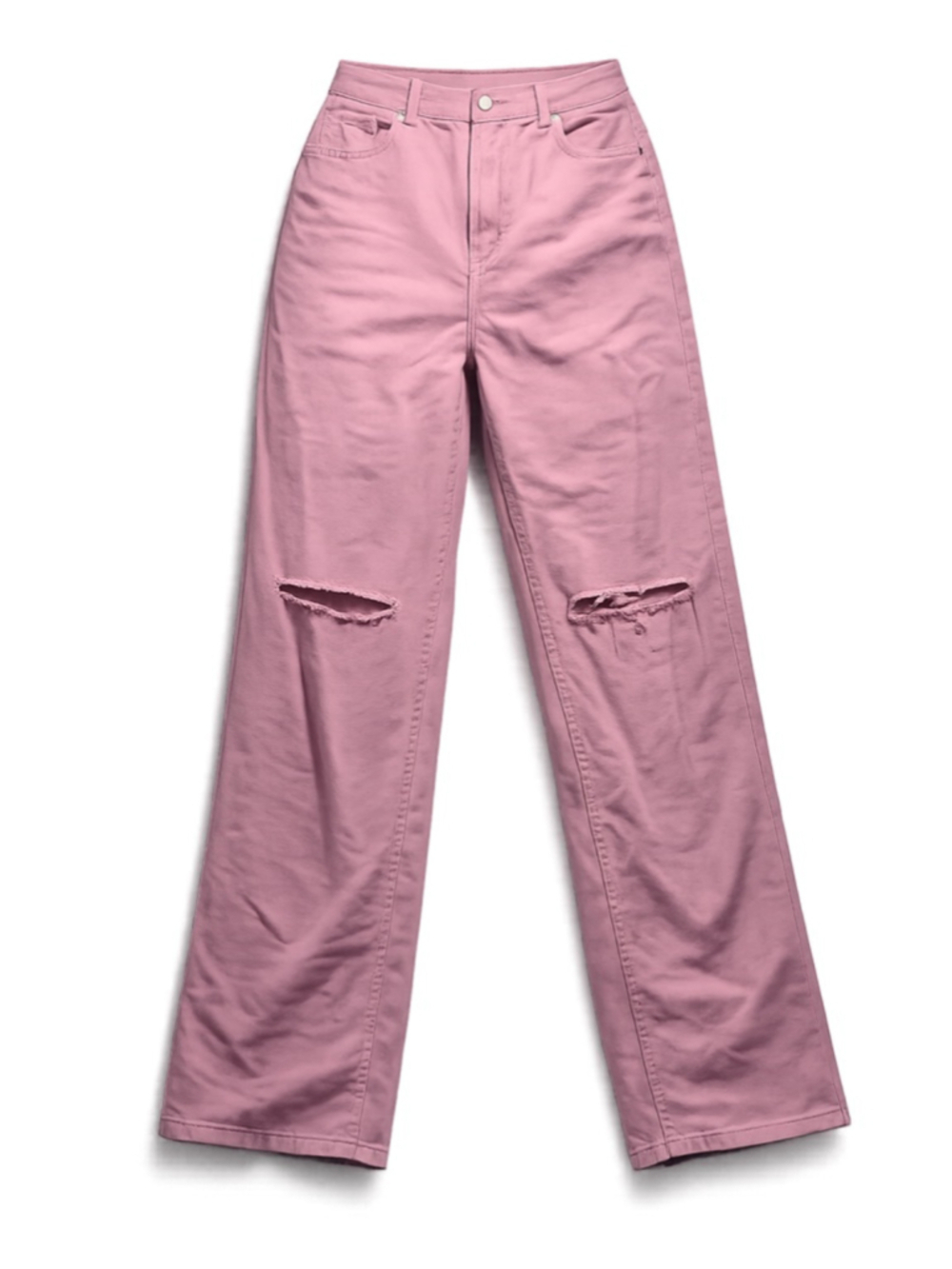 Women's H&M Pink Distressed Straight Leg Jeans Size 6
265